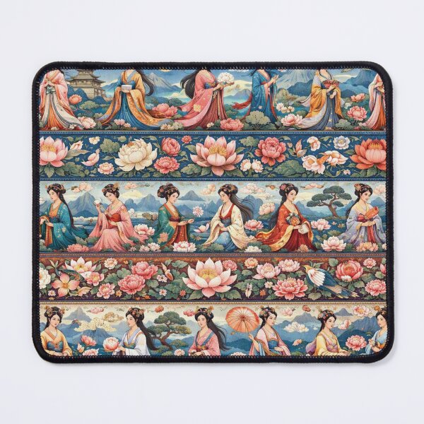 Item preview, Sea of women and lotus and peony blossoms designed and sold by Sigtrix.