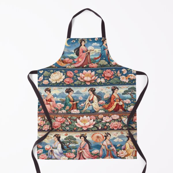Item preview, Sea of women and lotus and peony blossoms designed and sold by Sigtrix.