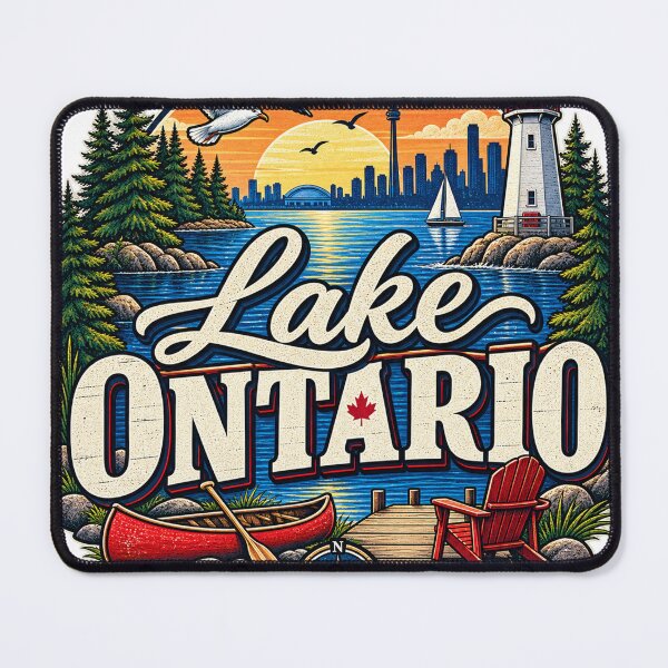 Item preview, Vintage Lake Ontario Canada Retro Travel Nature Design designed and sold by CreativeNest Prints.