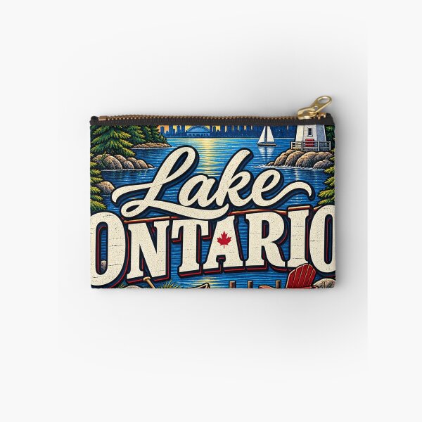Item preview, Vintage Lake Ontario Canada Retro Travel Nature Design designed and sold by CreativeNest Prints.