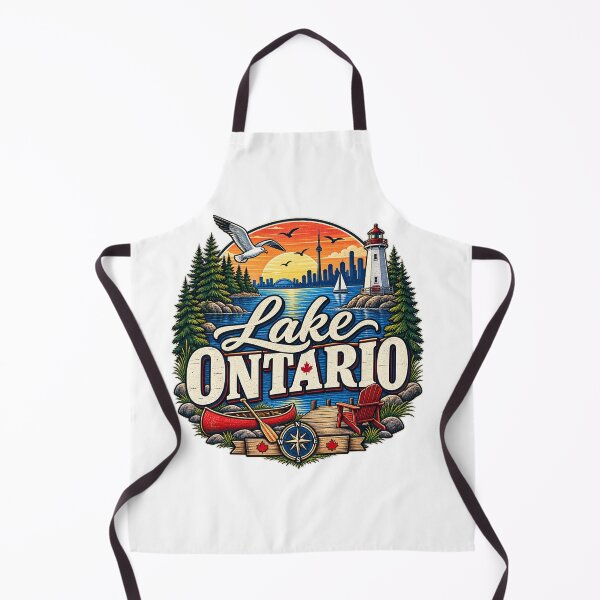 Item preview, Vintage Lake Ontario Canada Retro Travel Nature Design designed and sold by CreativeNest Prints.