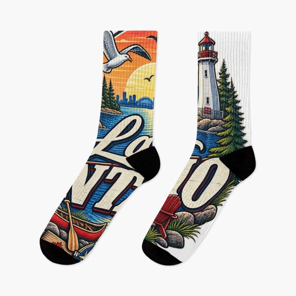 Item preview, Vintage Lake Ontario Canada Retro Travel Nature Design designed and sold by CreativeNest Prints.