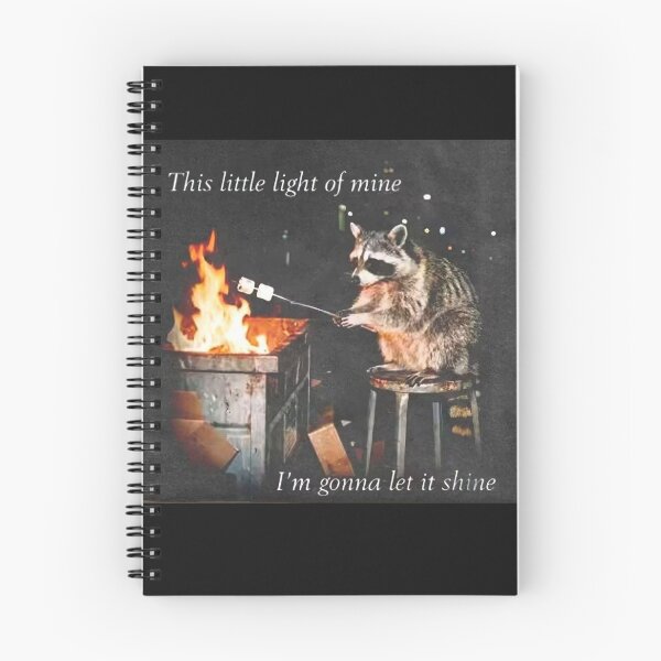 Item preview, This Little Light Of Mine Raccoon Fire Trash Can Funny Meme Graphic designed and sold by JossDesign15.