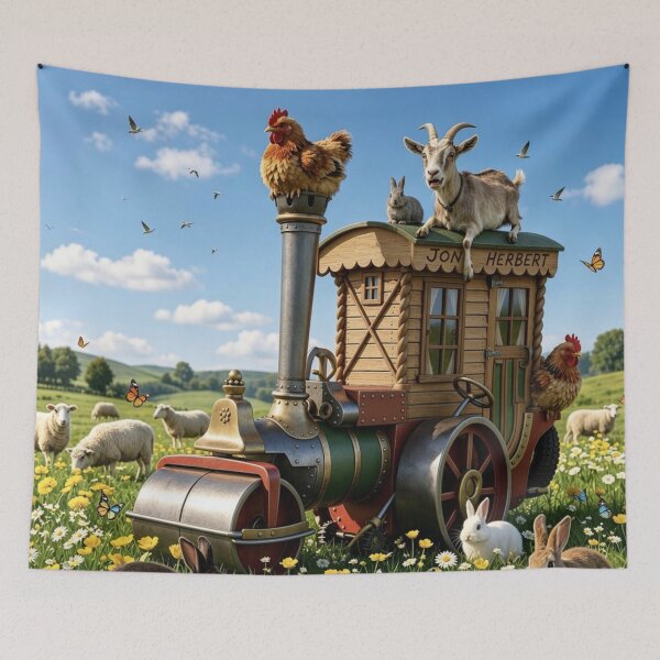 Item preview, Whimsical Country Steam Engine designed and sold by Jonsmartdesigns.