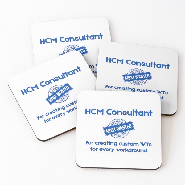 Item preview, HCM Consultant Most Wanted - Funny SAP Gift designed and sold by HypercareClub.