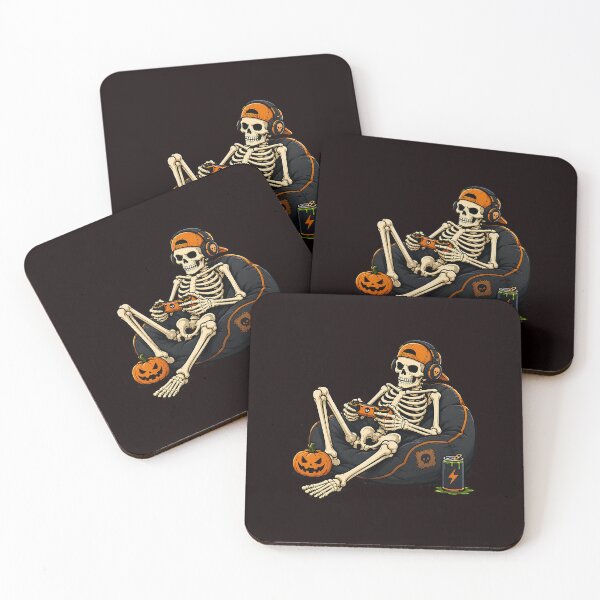 Item preview, Funny Halloween Skeleton Gamer Video Gaming designed and sold by ImeldaSparks.