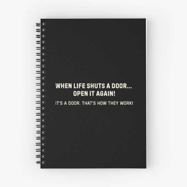Item preview, When Life Shuts a Door Open It Again Funny Life Quotes designed and sold by DemureArtsy.