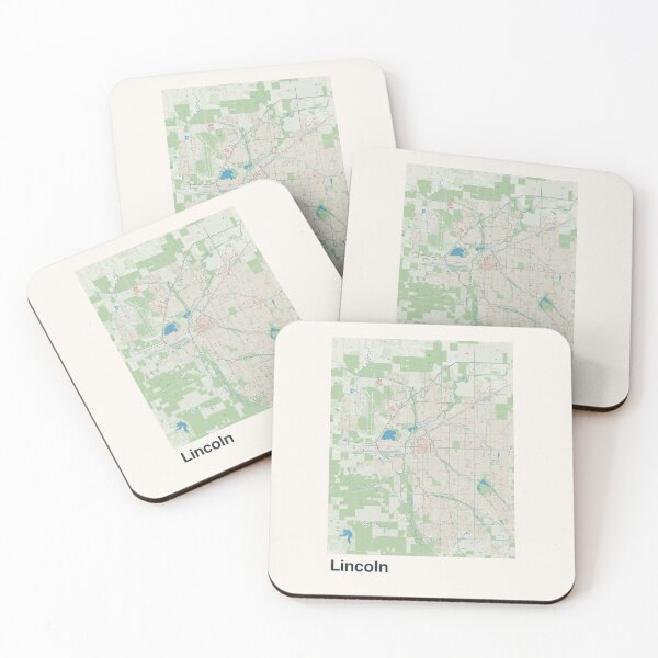 Item preview, Lincoln Minimalistic Map Art designed and sold by MapsNerd.