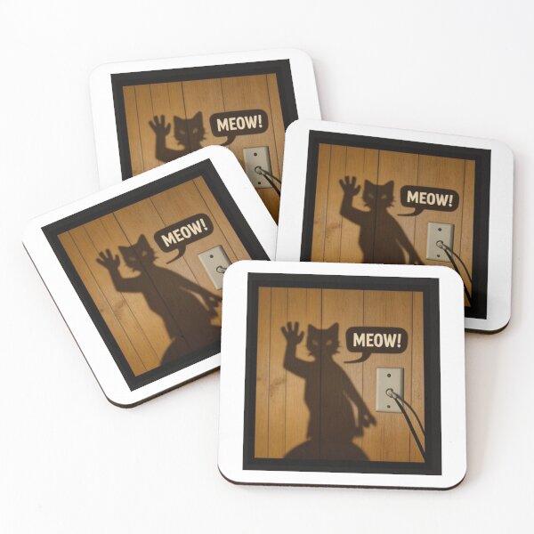 Aperçu de l'œuvre Funny Meow Cat Shadow Silhouette créée et vendue par darpoxaloc.