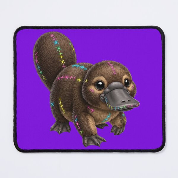 Item preview, Neon Stitch Platypus: The Wildest Plush You'll Ever Patch designed and sold by MK-WOOD.
