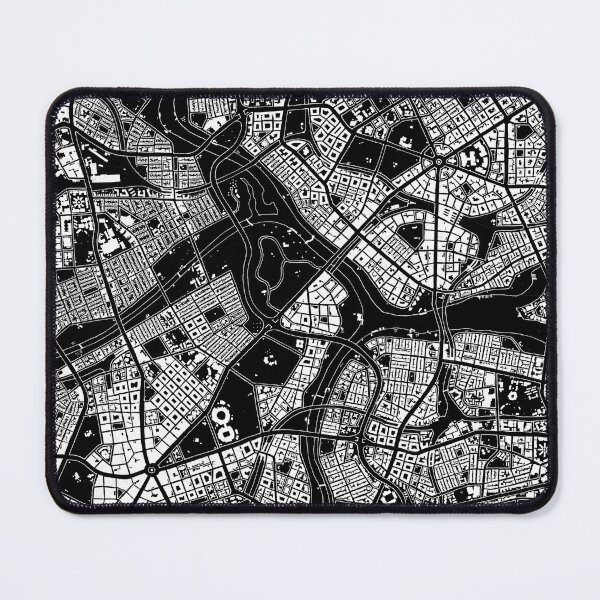 Item preview, Hand drawn city map white on black designed and sold by The Imperfect City.