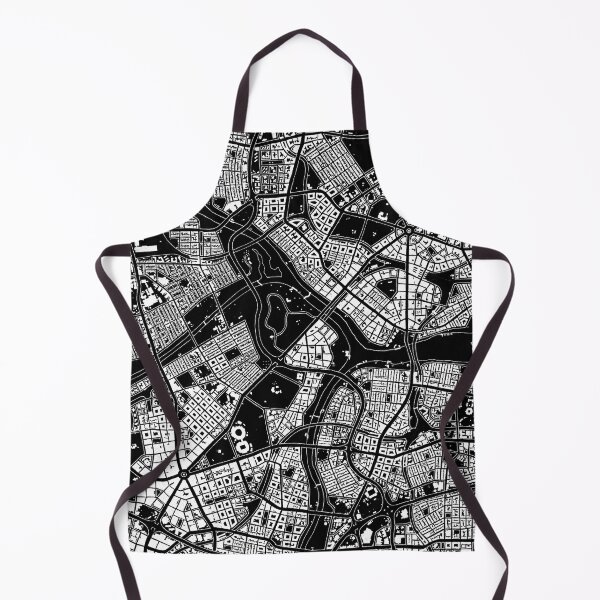 Item preview, Hand drawn city map white on black designed and sold by The Imperfect City.