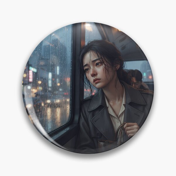 Item preview, Rainy Friday Evening Bus Ride in Seoul: Moody Commute Aesthetic, Lo-Fi City Rain  designed and sold by SOOstudio73.
