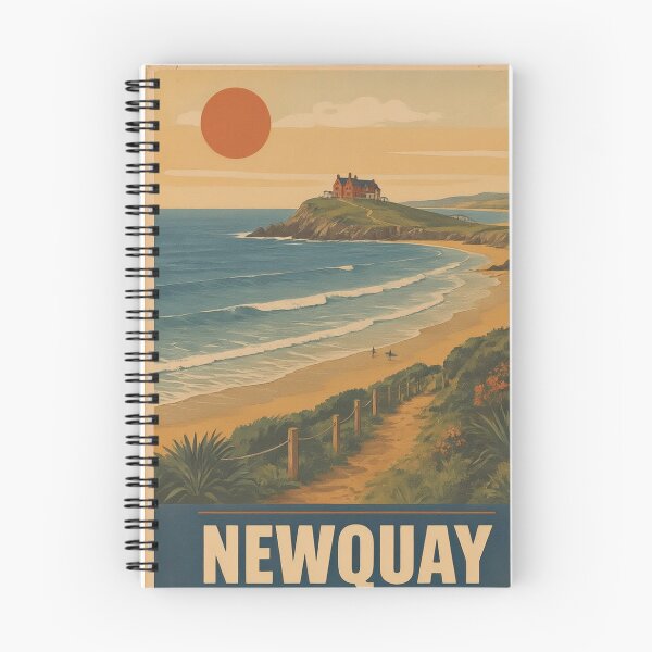 Item preview, Newquay Cornwall Original Custom Vintage Poster Wall Art Design Gift Pillow Home Soft Furnishing designed and sold by Cool Robot Bro..