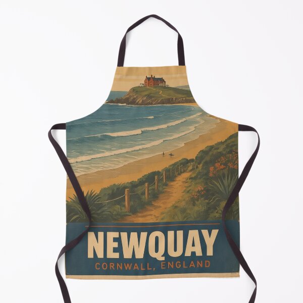 Item preview, Newquay Cornwall Original Custom Vintage Poster Wall Art Design Gift Pillow Home Soft Furnishing designed and sold by Cool Robot Bro..