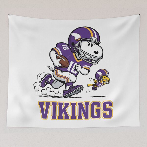 Item preview, Snoopy And Woodstock Minnesota Football Action Fan designed and sold by DamianRoy88.