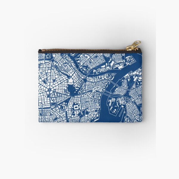 Item preview, Hand drawn city map white on blue designed and sold by The Imperfect City.