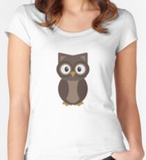 Woodland Owl Women's Fitted Scoop T-Shirt
