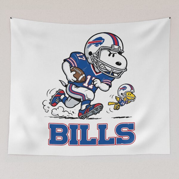 Item preview, Snoopy And Woodstock Buffalo Football Action Fan designed and sold by DamianRoy88.