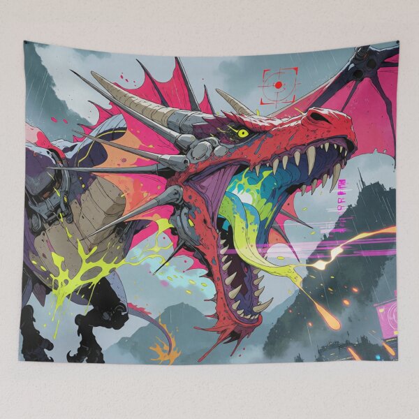 Item preview, Cyber Crimson Flight in the Neon Night (V4) designed and sold by SabaMirzique.