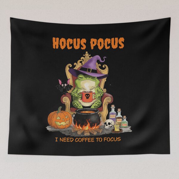 Item preview, Burnt Out Witch Frog – Funny Halloween Coffee Lover designed and sold by SimoesArtistry.