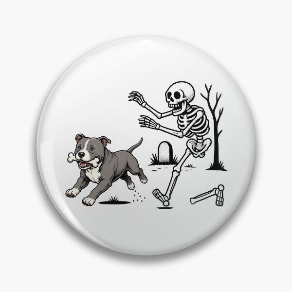 Item preview, Funny Skeleton Chasing Dog designed and sold by hannartbaker.