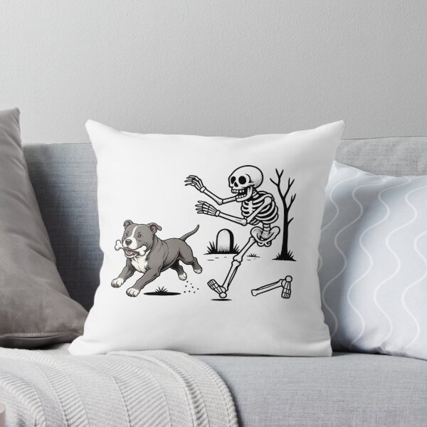 Item preview, Funny Skeleton Chasing Dog designed and sold by hannartbaker.