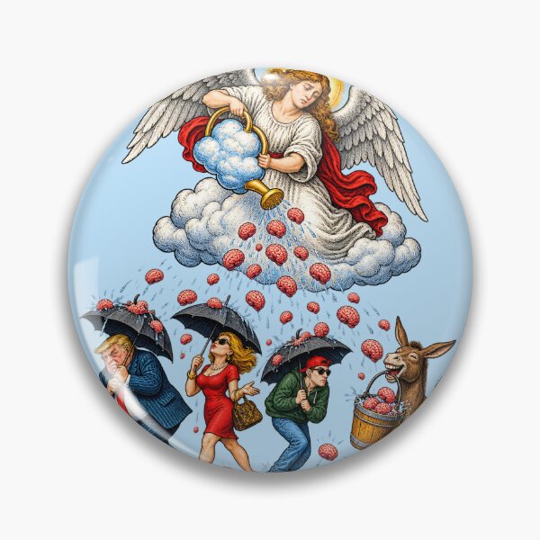 Item preview, Lord Let It Rain Brains Political Satire Angel Donkey Art designed and sold by SVox.