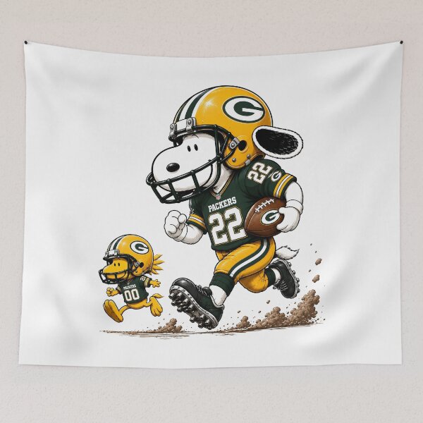 Item preview, Green Bay Packers Funny Snoopy and Woodstock Players Football Team  designed and sold by Har-vee.