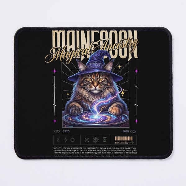 Item preview, Maine Coon Wizard Magical Ancestry Streetwear designed and sold by Ada’s Mystic Atelier .