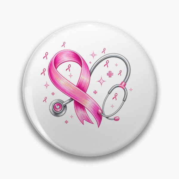 Item preview, Doctor Nurse Heart Love Pink Ribbon Breast Cancer Awareness designed and sold by ZANNIX.