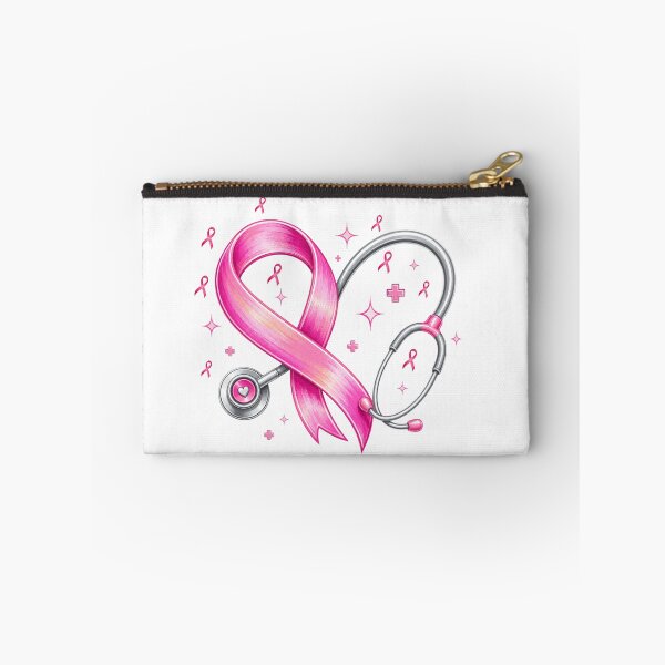 Item preview, Doctor Nurse Heart Love Pink Ribbon Breast Cancer Awareness designed and sold by ZANNIX.