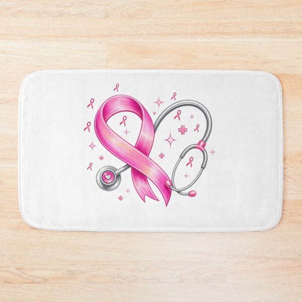 Item preview, Doctor Nurse Heart Love Pink Ribbon Breast Cancer Awareness designed and sold by ZANNIX.