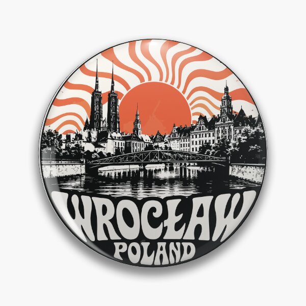Item preview, Wroclaw City Poland Trippy Art Vintage Travel designed and sold by TomFrontierArt.