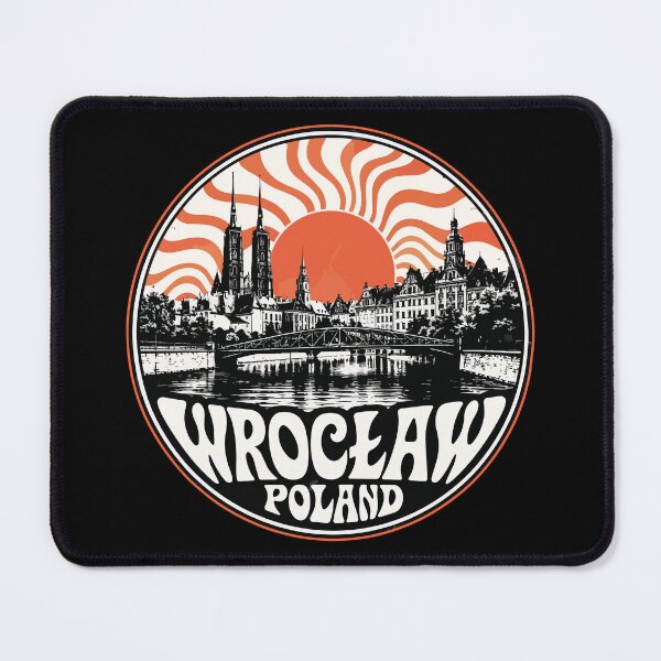 Item preview, Wroclaw City Poland Trippy Art Vintage Travel designed and sold by TomFrontierArt.