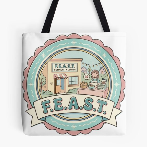 Item preview, F.E.A.S.T. Vintage Community Center New York Retro Souvenir Badge designed and sold by Fandom Universe.