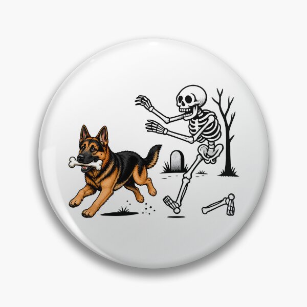 Item preview, Funny Skeleton Chasing Dog designed and sold by hannartbaker.