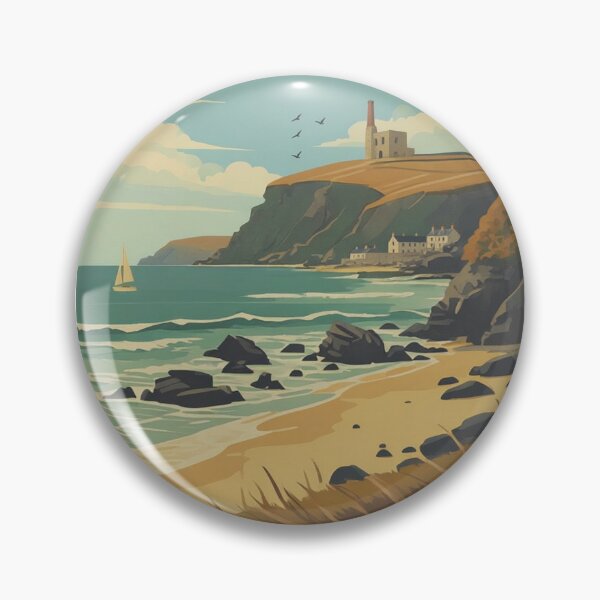 Item preview, Cornwall Original Custom Vintage Poster Wall Art Design Gift Pillow Home Soft Furnishing designed and sold by Cool Robot Bro..