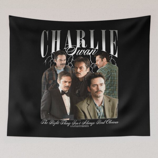 Item preview, Charlie Swan The Right Thing Isnt Always Real Obvious Twilight Saga Movie Character Collage Fan Apparel designed and sold by slmfams.