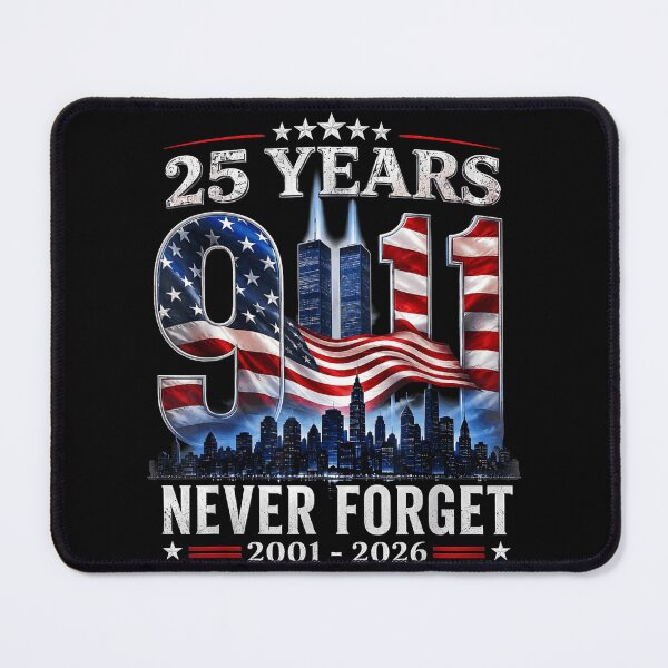Item preview, 25 Years 9 11 Never Forget 2001 2026 Twin Towers American Flag Memorial Patriotic Fan Apparel designed and sold by slmfams.