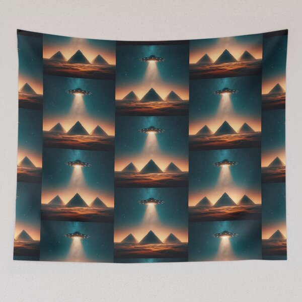 Item preview, UFO over piramids designed and sold by JALNERVION SHOP.