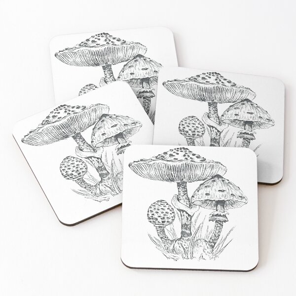 Item preview, Great Parasol Mushroom – Realistic Pencil Art designed and sold by SaskiaFranken.