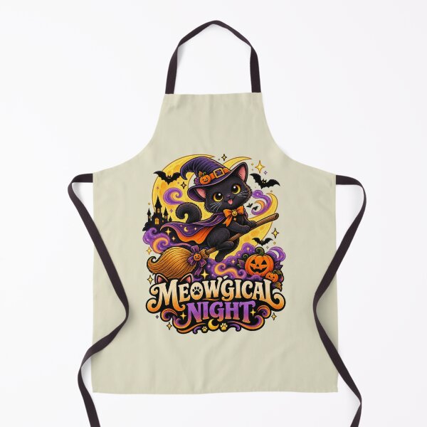 Item preview, Magical Night Cute Black Cat Witch Halloween designed and sold by RealCuties.