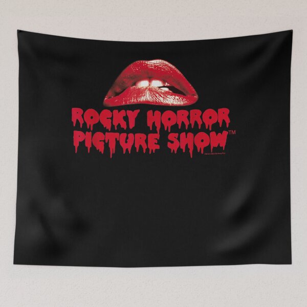 Item preview, Rocky Horror Picture Show Giant Red Lips Dripping Blood Title Cult Classic Movie Fan Apparel designed and sold by slmfams.