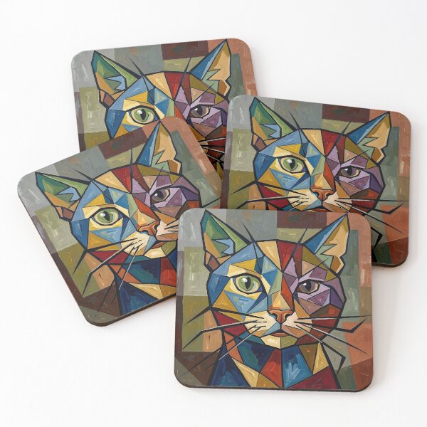 Item preview, Cat Portrait - Pablo Picasso Cubism Style designed and sold by Abeshinobi.
