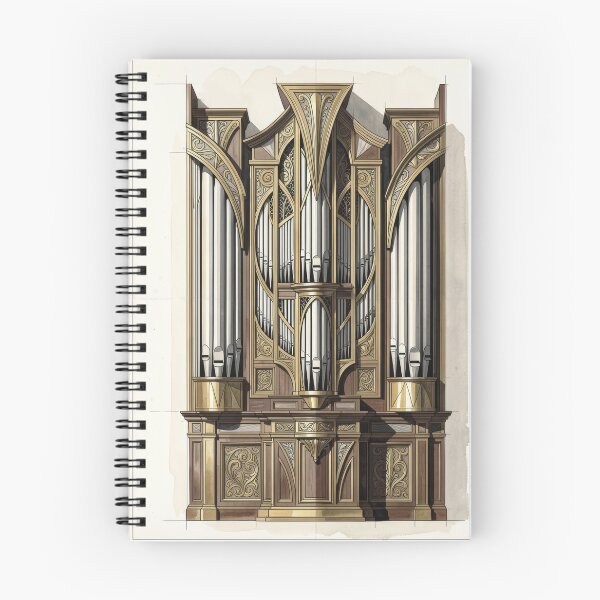 Item preview, Art Nouveau Organ Architectural Blueprint designed and sold by pinkal.