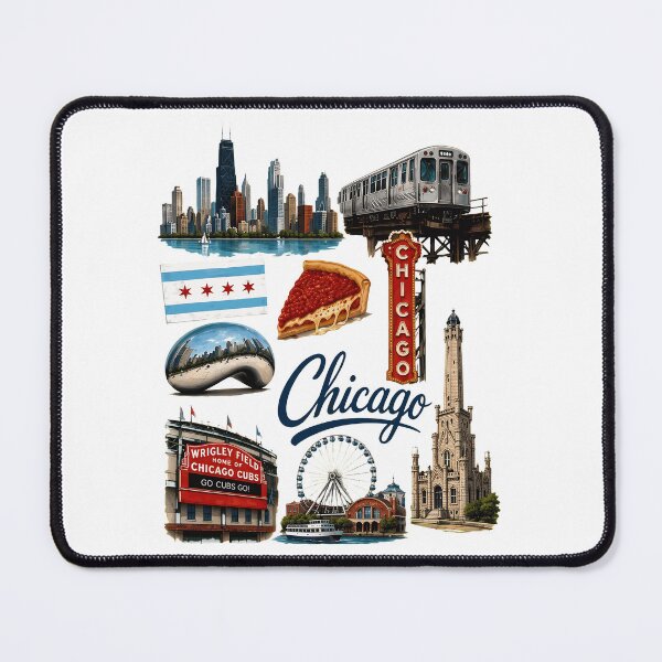 Item preview, Chicago City Collage Retro Design designed and sold by SarahSanc43018.