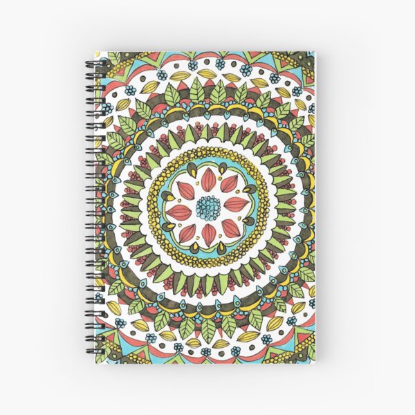 Leaf Mandala Spiral Notebook