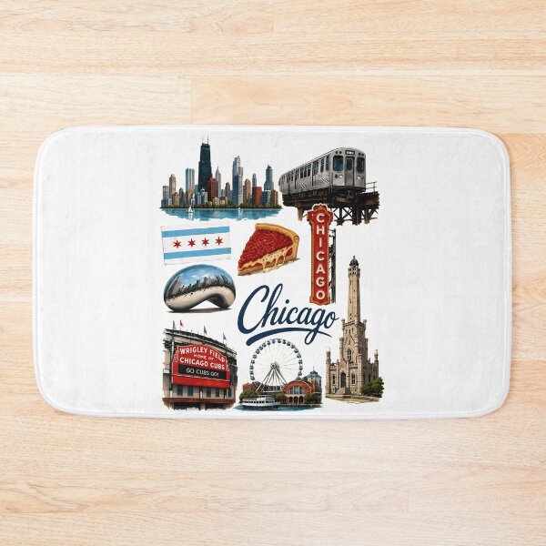 Item preview, Chicago City Collage Retro Design designed and sold by SarahSanc43018.