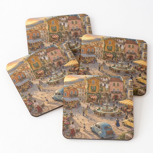 Item preview,  Golden Hour European Market Square designed and sold by Glottopia.